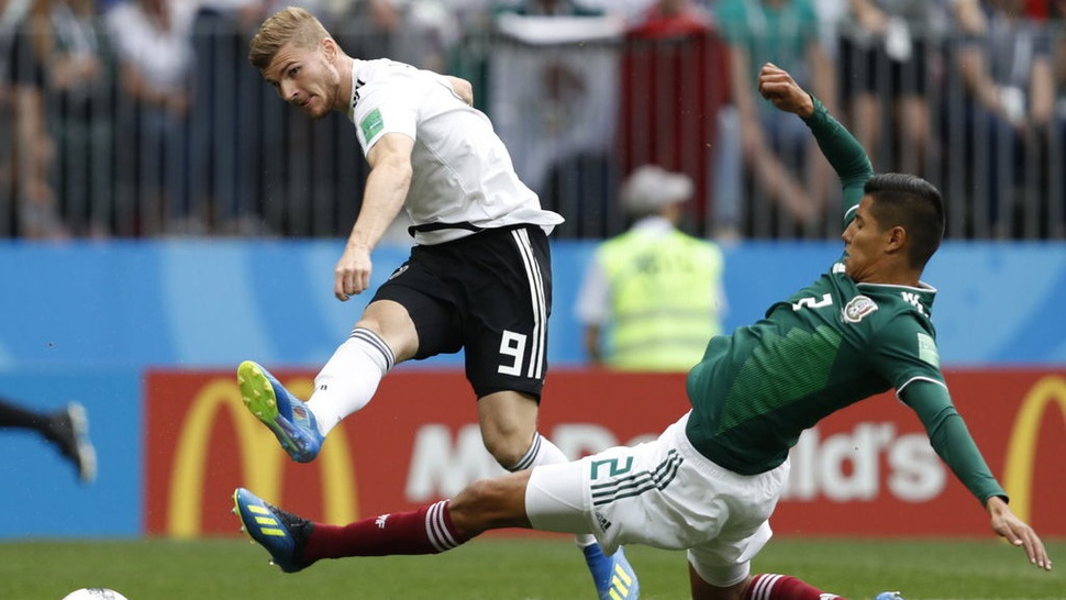 Hasil Jerman vs Meksiko Skor Babak Pertama 0-1, Gol Lozano!