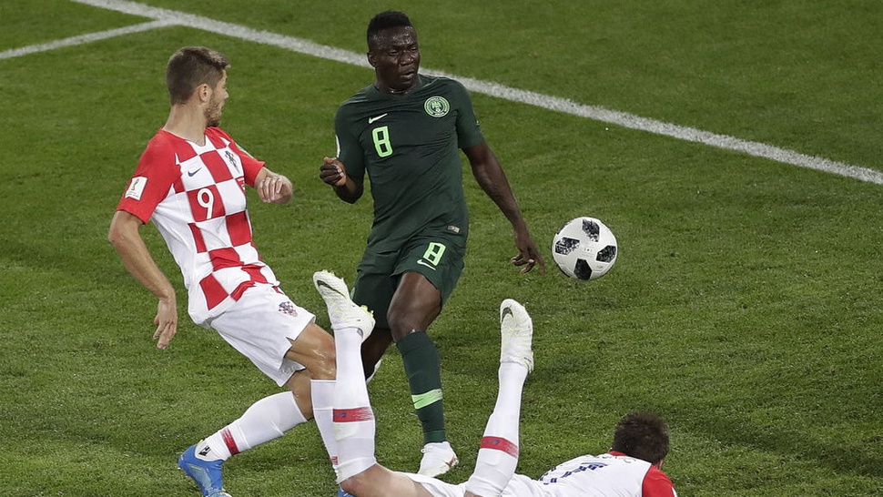 Gol Bunuh Diri Etebo Buat Kroasia Ungguli Nigeria 1-0 di Babak 1