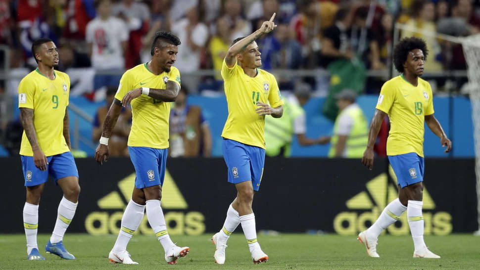 Coutinho Bikin Gol, Brasil vs Swiss Sementara 1-0