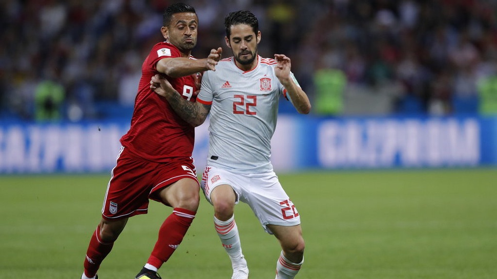 Hasil Spanyol vs Iran Skor Babak Pertama 0-0 Catenaccio ala Queiroz
