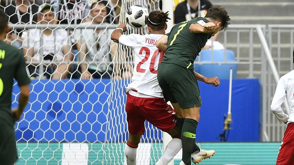 Hasil Piala Dunia 2018: Denmark vs Australia Skor Akhir 1-1