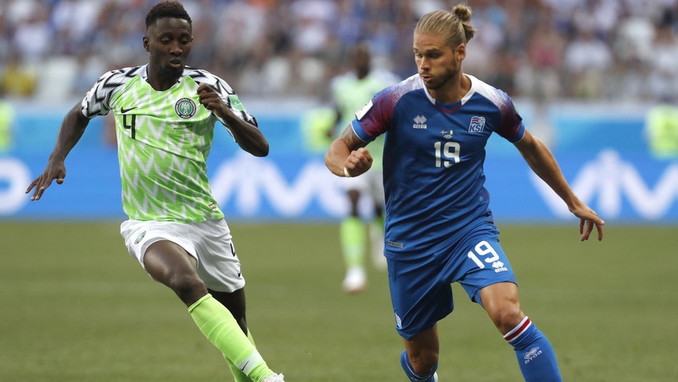 Nigeria vs Islandia, Elang Super Nol Tembakan di Babak Pertama