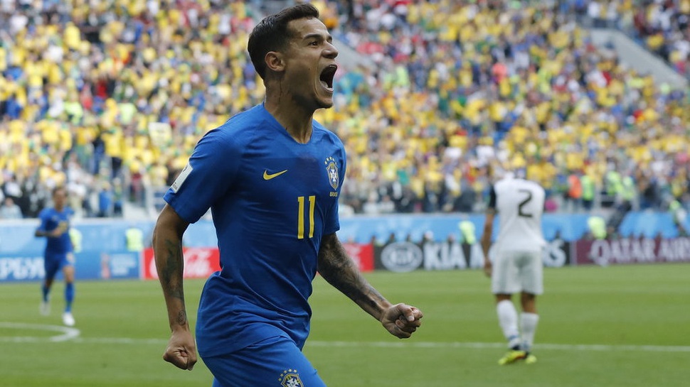 Hasil Brasil vs Kosta Rika Grup E Piala Dunia 2018, Skor Akhir 2-0