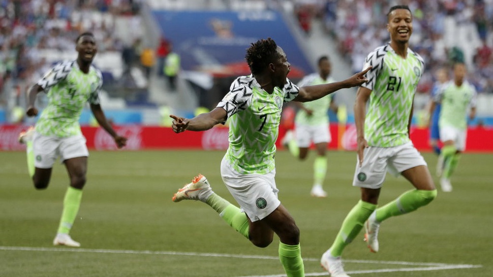 Hasil Piala Dunia 2018: Nigeria vs Islandia Skor Akhir 2-0
