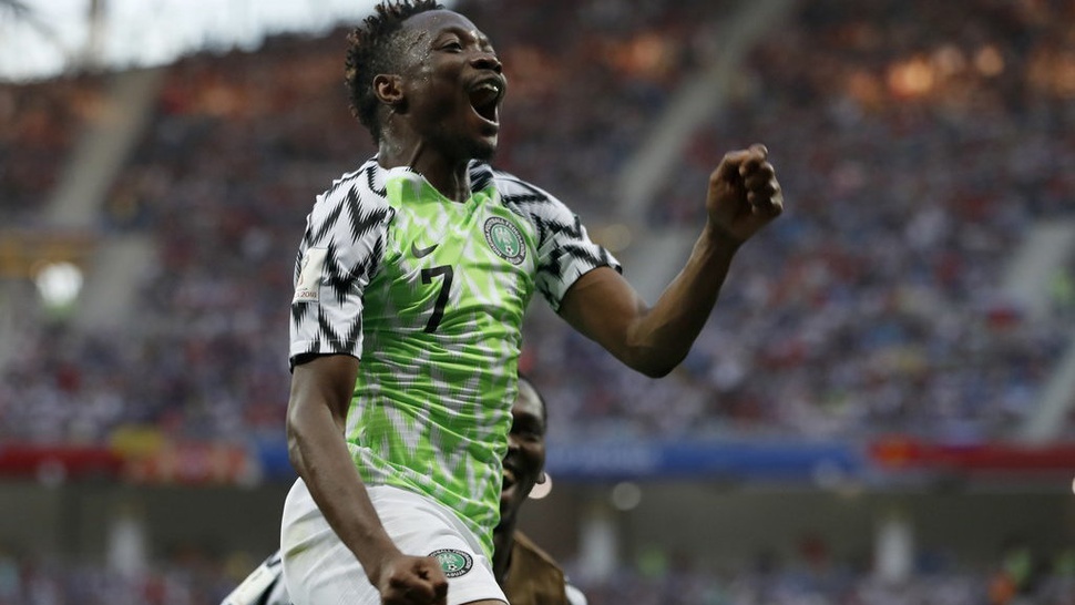 Dua Gol Ahmed Musa Bawa Nigeria Tumbangkan Islandia 2-0