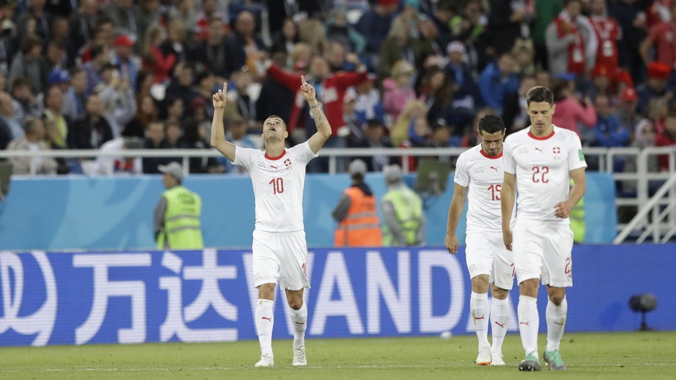 Hasil Piala Dunia: Serbia vs Swiss 1-2, Persaingan Grup E  Ketat