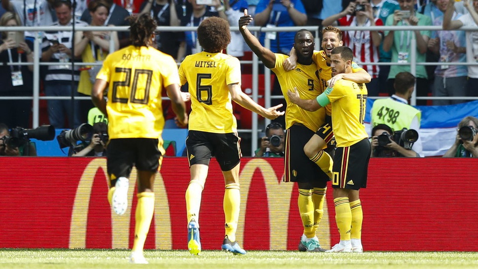 Dua Gol Lukaku Bawa Belgia Ungguli Tunisia 3-1 di Babak Pertama