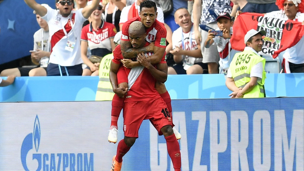 Peru Cetak Gol Pertamanya di Piala Dunia 2018 Kontra Australia