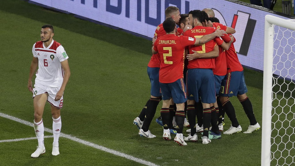 Hasil Spanyol vs Maroko Skor Akhir 2-2