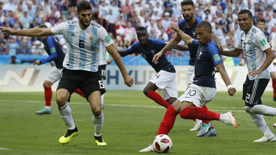 H2H Argentina vs Prancis Final Piala Dunia & Prediksi Line-up