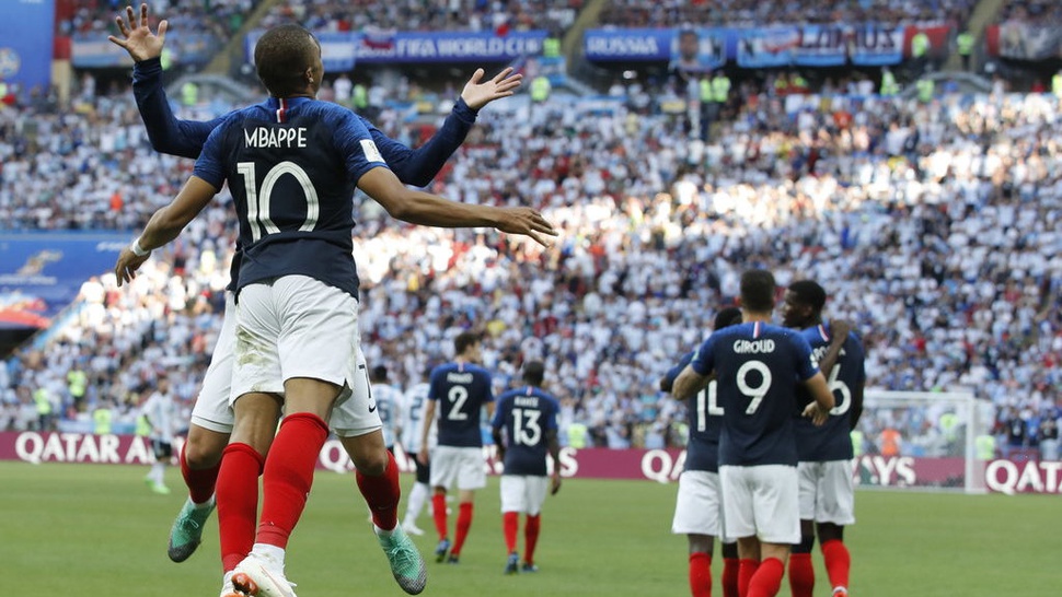 Hasil Perancis vs Argentina di Piala Dunia 2018 Skor Akhir 4-3