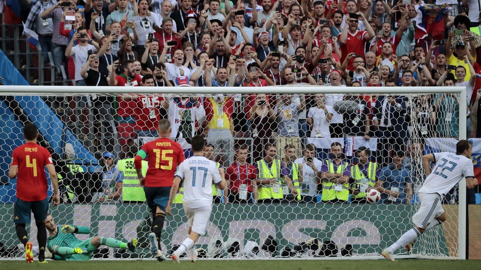 Hasil Spanyol vs Rusia Ditentukan Adu Penalti, Tuan Rumah Lolos