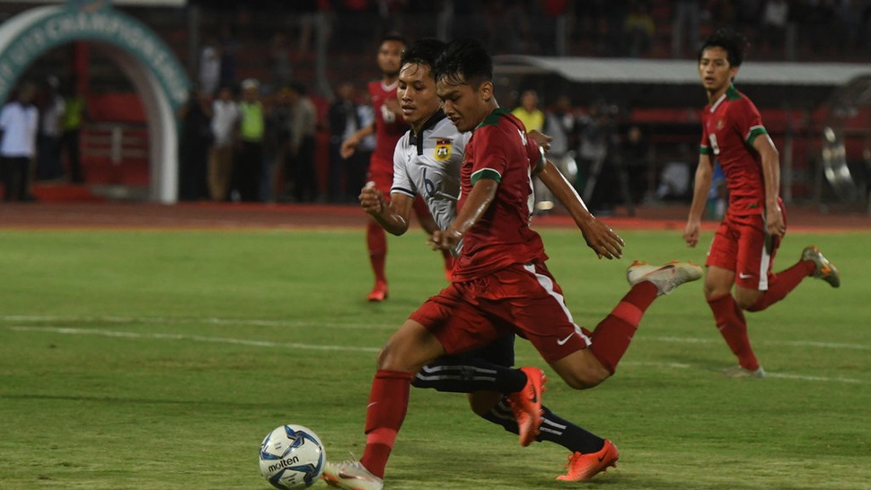 Hasil Timnas U-19 Indonesia vs Singapura Skor Babak Pertama 1-0