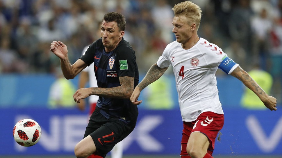 Kroasia vs Denmark Hasil Babak Kedua Skor Akhir 1-1