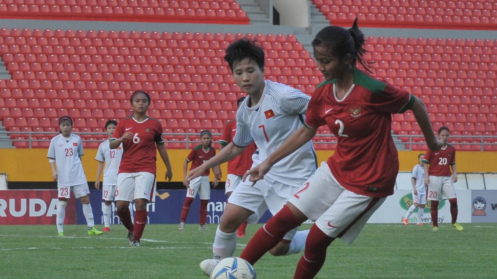 Hasil Timnas Putri Indonesia vs Maladewa Skor Babak Pertama 3-0