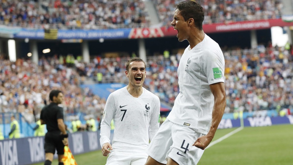 Hasil Uruguay vs Perancis di 8 Besar, Skor Babak Pertama 0-1