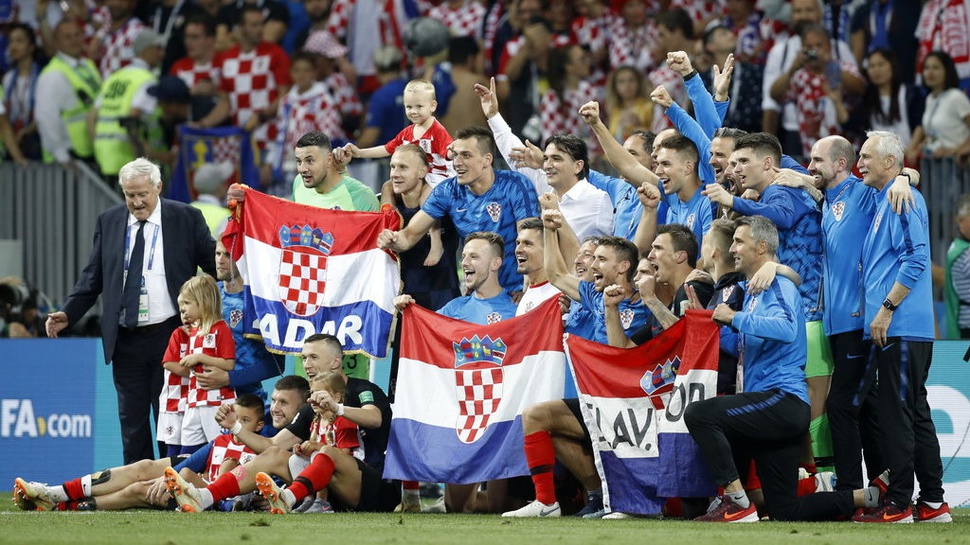 Lolos ke Final Piala Dunia 2018, Kroasia Bungkam Media Inggris