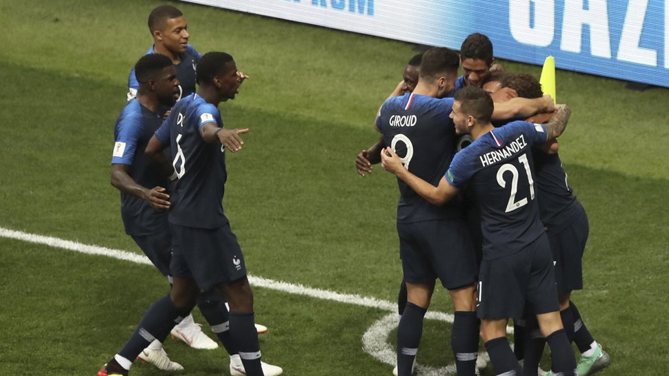 Hasil Final Piala Dunia 2018 Perancis vs Kroasia Skor Akhir 4-2