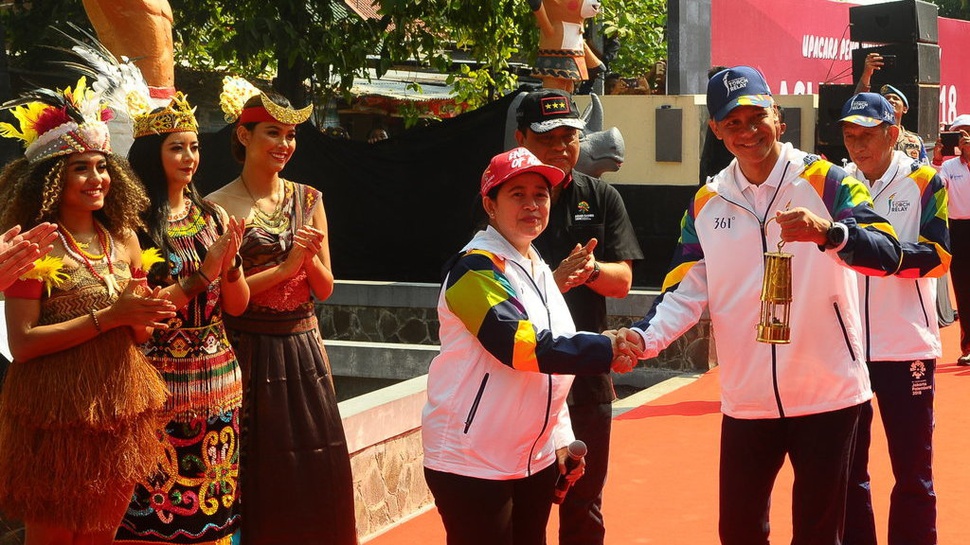 Puan Maharani Resmikan Api Obor Asian Games 2018 di Mrapen Jateng