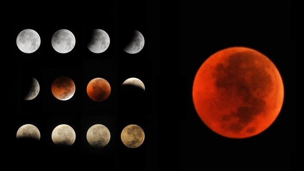 Penampakan Gerhana Bulan Total 28 Juli di Beberapa Belahan Dunia