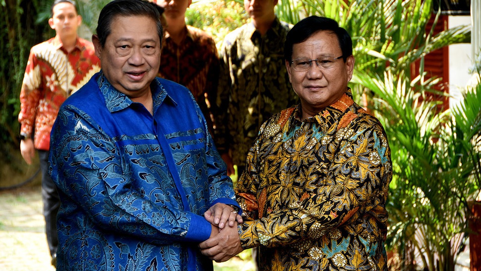 SBY Serahkan Nama Cawapres ke Prabowo di Pilpres 2019