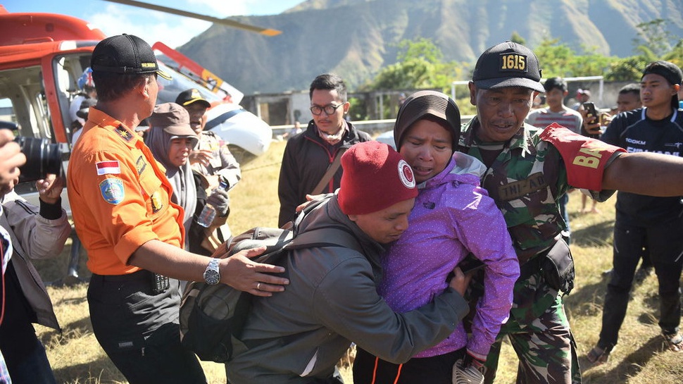 Gempa Lombok: 1.091 Pendaki Gunung Rinjani Berhasil Dievakuasi