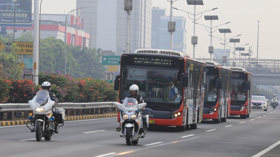 150 Bus Dilibatkan dalam Simulasi Perjalanan Kontingen Asian Games