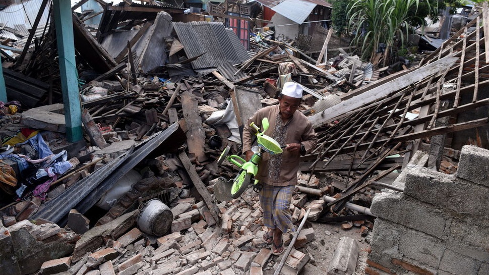 Korban Tewas Gempa Lombok Bertambah Jadi 105 Orang per 7 Agustus