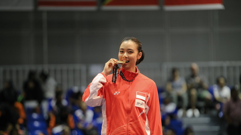 Atlet Wushu Indonesia Lindswell Kwok Raih Medali Emas