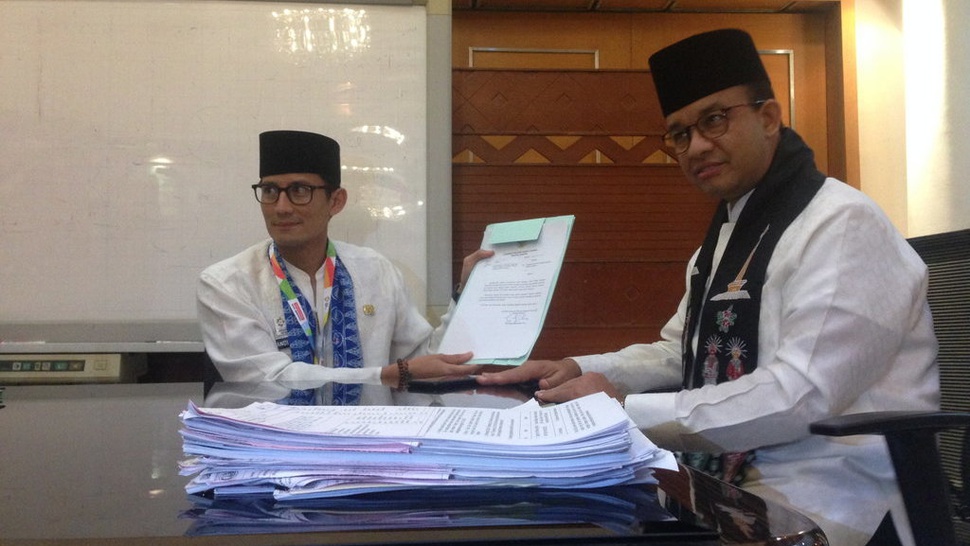 Anies Akan Urus Surat Mundurnya Sandiaga sebagai Wagub DKI Jakarta