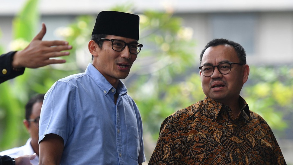 Tim Pemenangan Prabowo Klaim Sandiaga Belum Setor Dana Kampanye