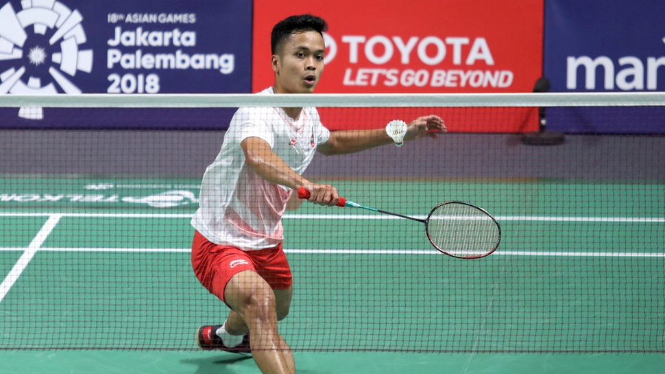 Badminton AG 2018: Ginting Cedera, Indonesia vs Cina Sementara 0-1