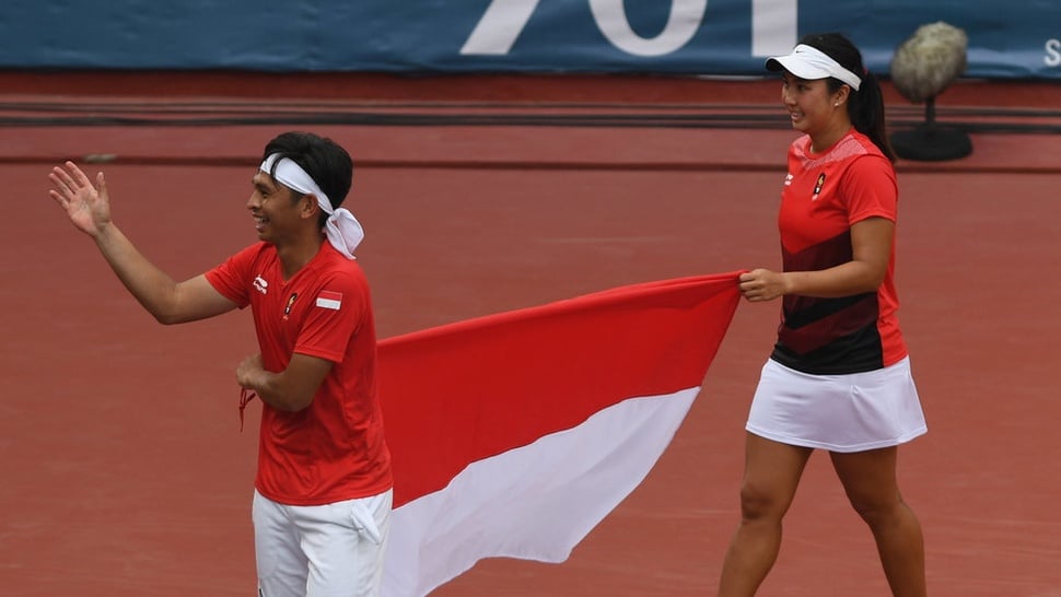 Ganda Campuran Tenis Indonesia Raih Emas, Latihannya Cuma 2 Minggu