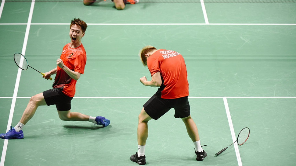 Hasil 8 Besar Denmark Open 2019: Marcus-Kevin Singkirkan Han-Zhou