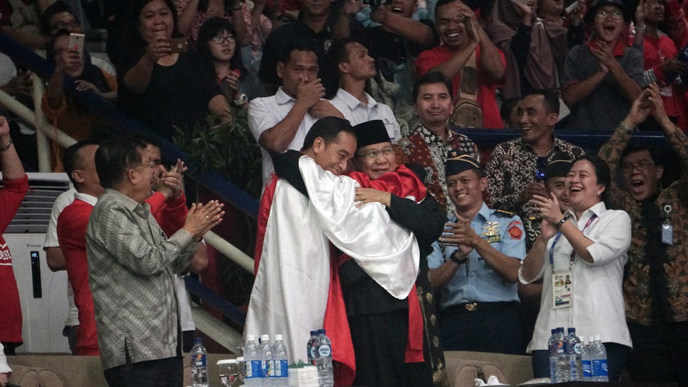 Keakraban Jokowi, Prabowo & Megawati Usai Final Silat Asian Games