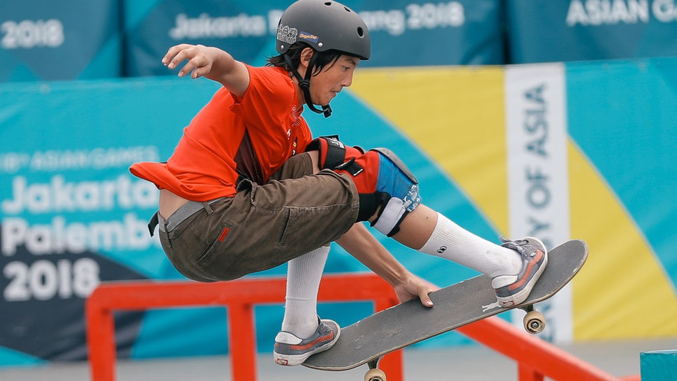 Adu Keterampilan Papan Luncur di Skateboard Asian Games 2018