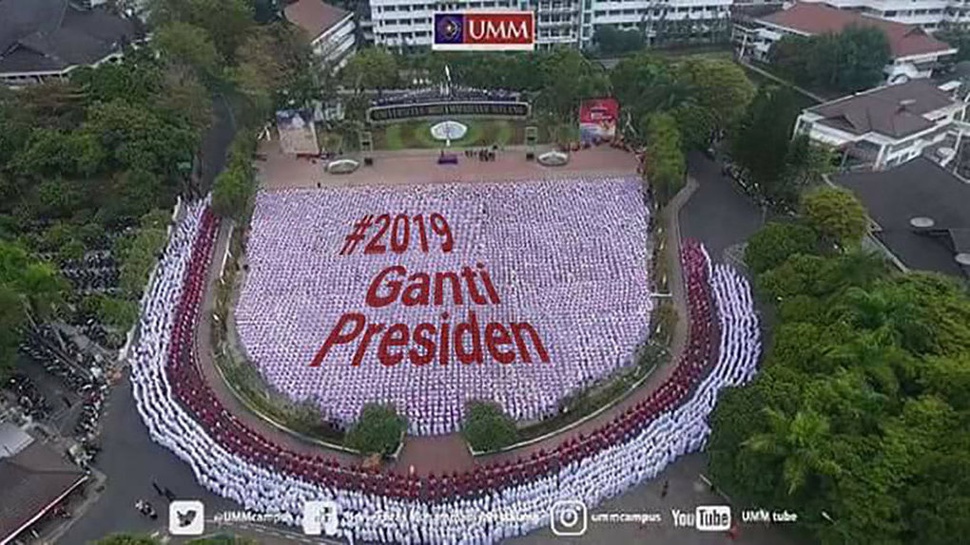 Tak Ada Tagar #2019GantiPresiden dalam Flashmob Maba UMM