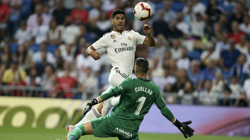 Hasil Real Madrid vs Espanyol Skor Babak Pertama 1-0, Gol Asensio