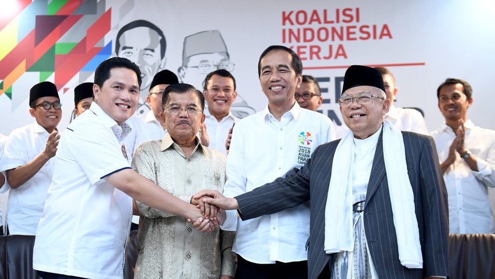 Jokowi-Ma'ruf Temui Pendukung di Tugu Proklamasi Sebelum ke KPU