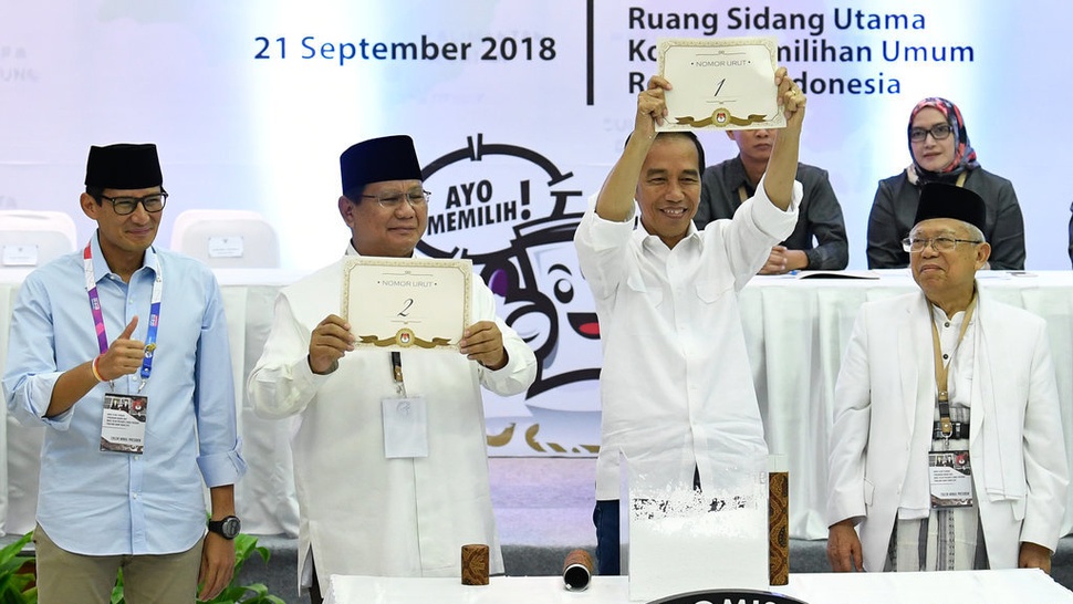 Total Dana Kampanye Jokowi-Ma'ruf dan Prabowo-Sandi Per Maret 2019