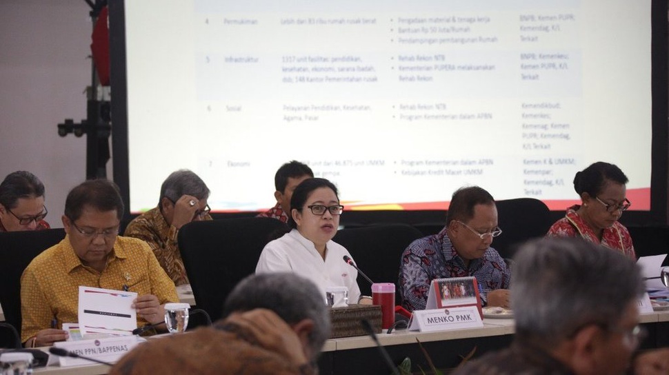 Menko PMK Pimpin Rapat Menteri Bahas Rehabilitasi Gempa NTB