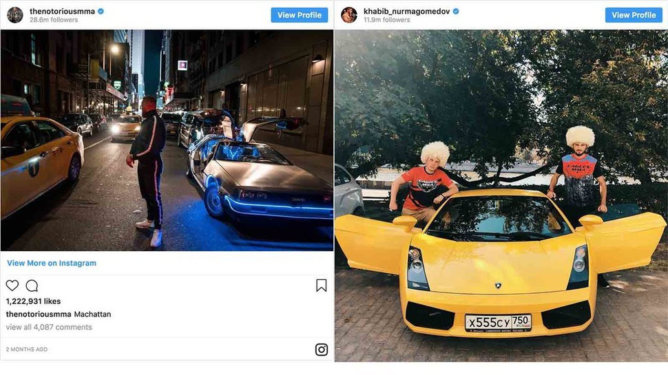 Koleksi Mobil-Mobil Mewah McGregor dan Khabib Nurmagomedov