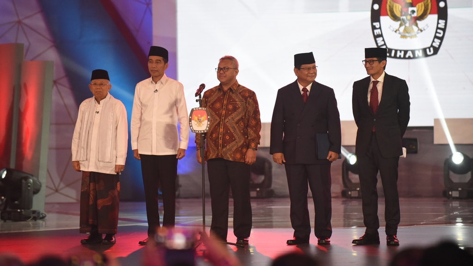 Jadwal Debat Pilpres 2019 Ketiga, Ma'ruf Amin vs Sandiaga Uno