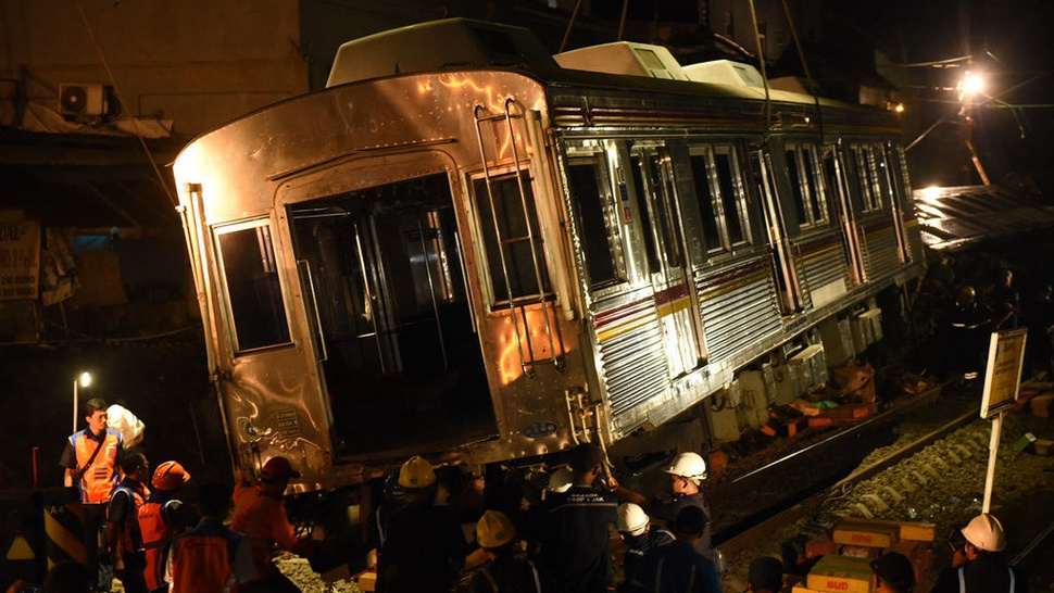 PT KAI: Masinis Kereta Anjlok Jakarta-Bogor Tak Alami Luka Serius