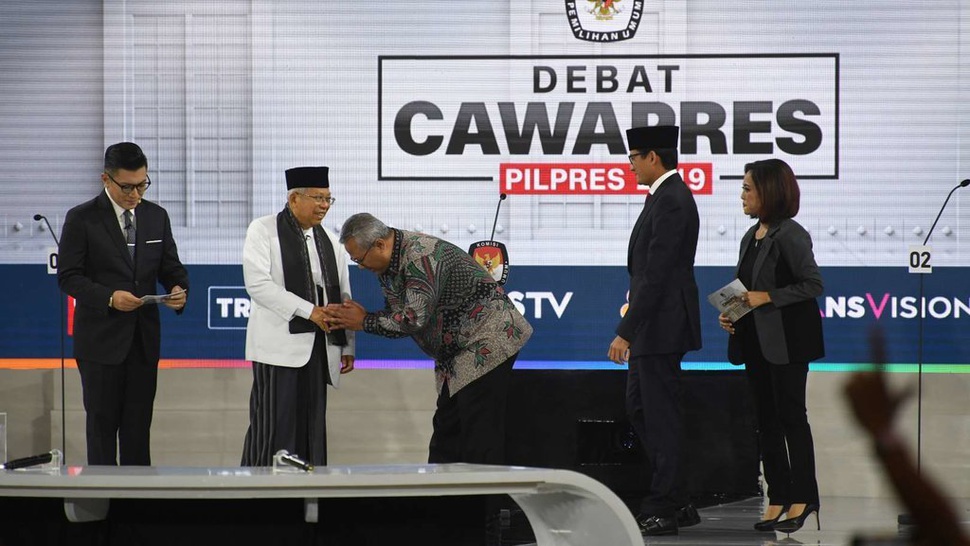 Debat Cawapres, TKN: Ma'ruf Menyatu dengan Jokowi, Sandi Sendiri