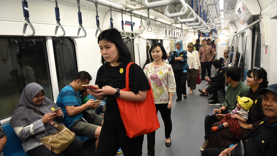 Tarif MRT Masih Gratis Saat Beroperasi Perdana Senin 25 Maret Nanti