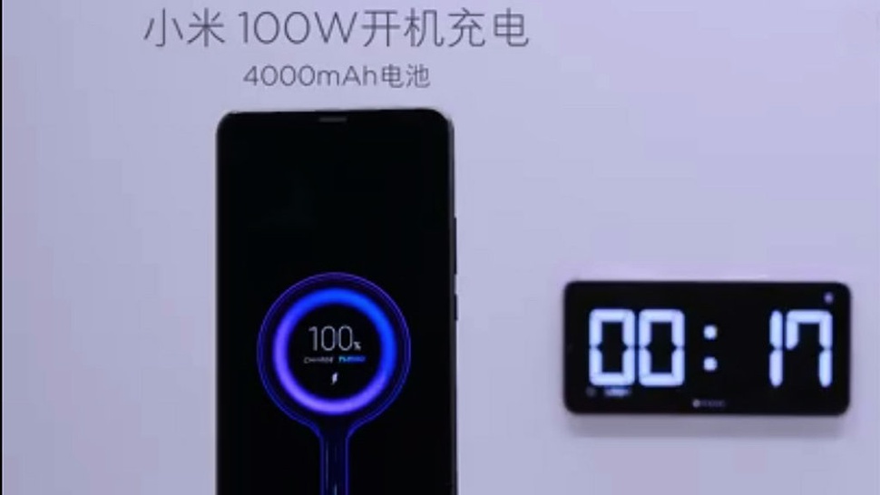 Xiaomi Pamer Charger 100W, Cas Penuh Baterai 4.000mAh Cuma 17 Menit