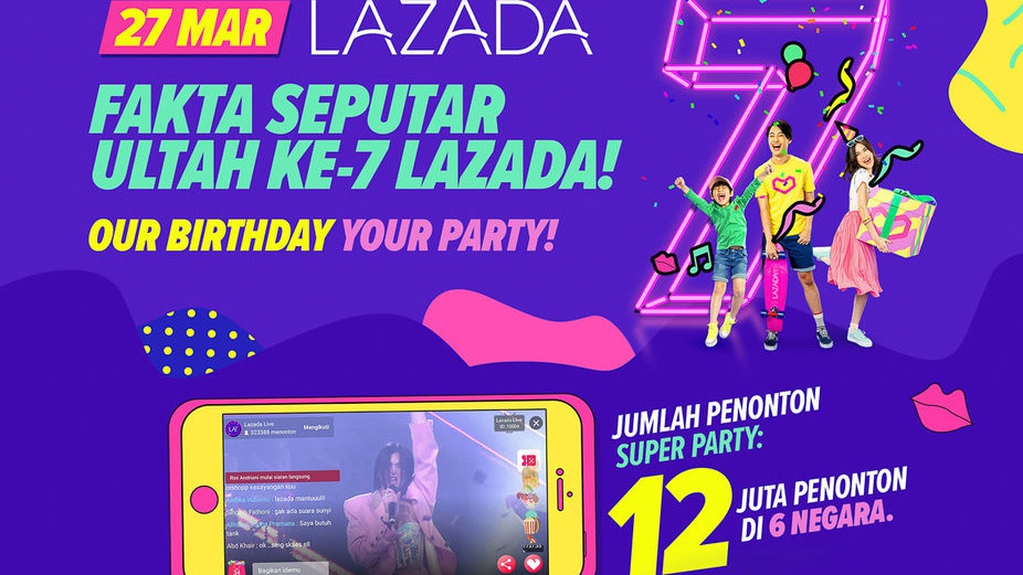 Perayaan Lazada Super Party Raih 318 Juta Kunjungan Dalam Sepekan