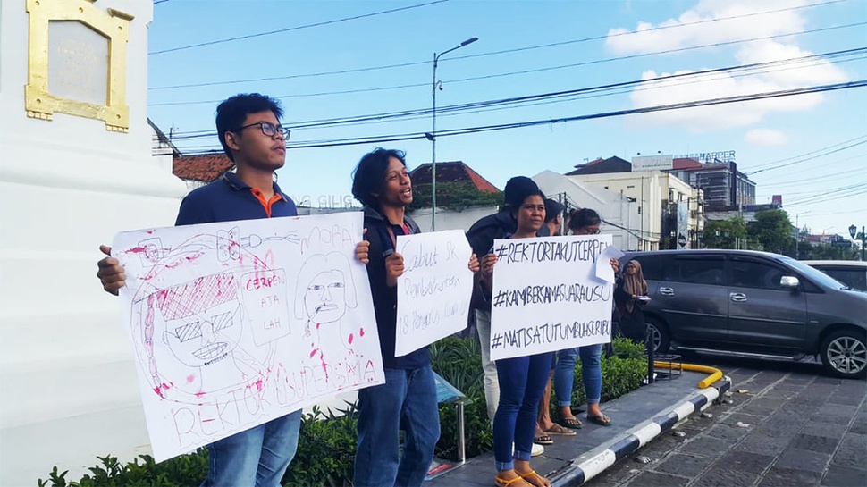 Bela Suara USU, Mahasiswa Gelar Demo di Kemenristekdikti