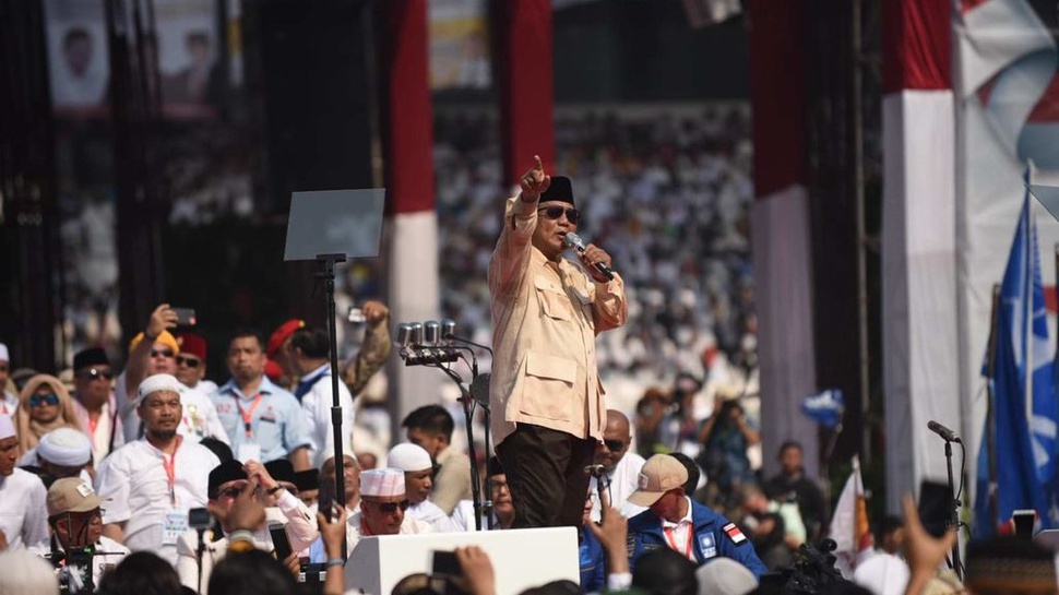 Banyak Massa Datang di Kampanye Akbar, Prabowo: Insyaallah Menang